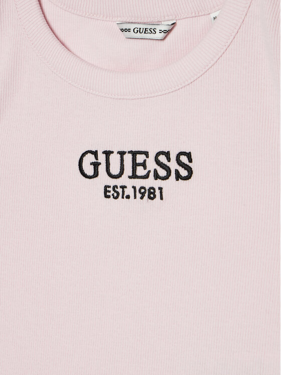 Guess Guess Top J4YI16 KBZP4 Różowy Regular Fit