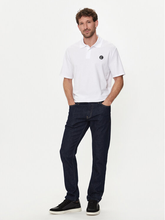 Just Cavalli Just Cavalli Polo 76OAGG23 Biały Regular Fit