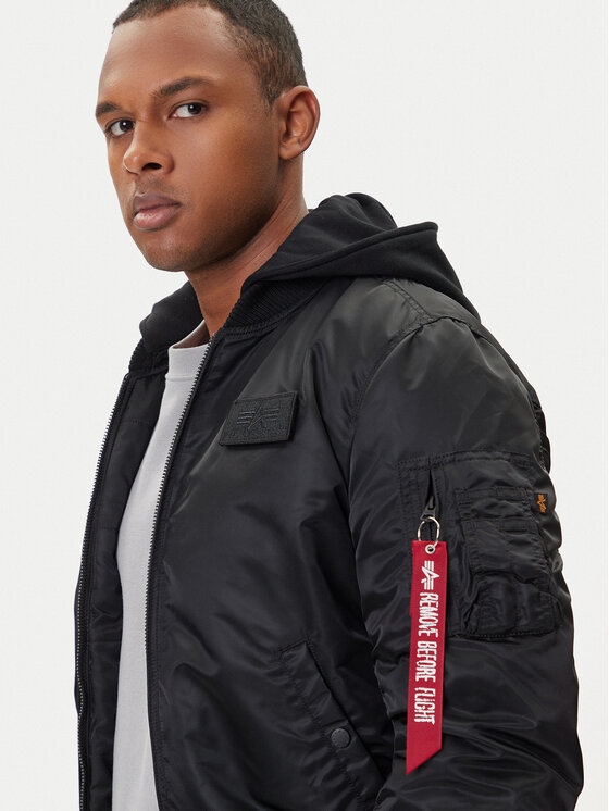 Alpha Industries Alpha Industries Bomber-jakk MA-1 Zip Hood Back Print 128113 Must Regular Fit