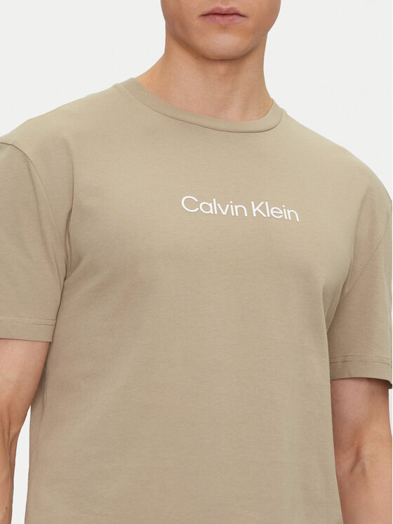 Calvin Klein Calvin Klein T-Shirt Hero K10K111346 Beżowy Regular Fit