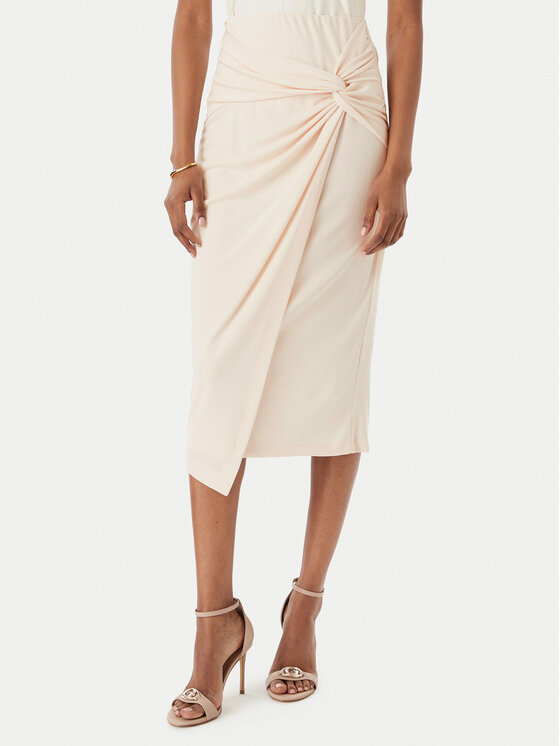 Rinascimento Spódnica midi CFC0123489003 Beżowy Regular Fit