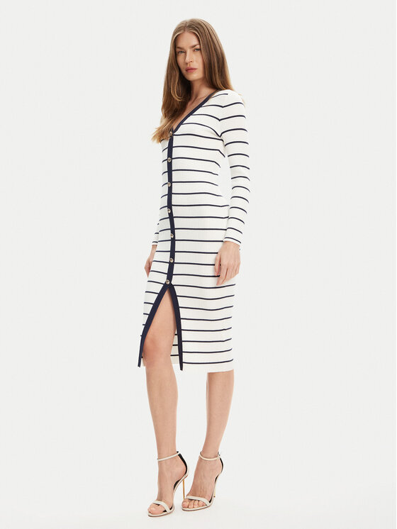 Guess Guess Φόρεμα υφασμάτινο W5YK98 Z2YK2 Λευκό Slim Fit