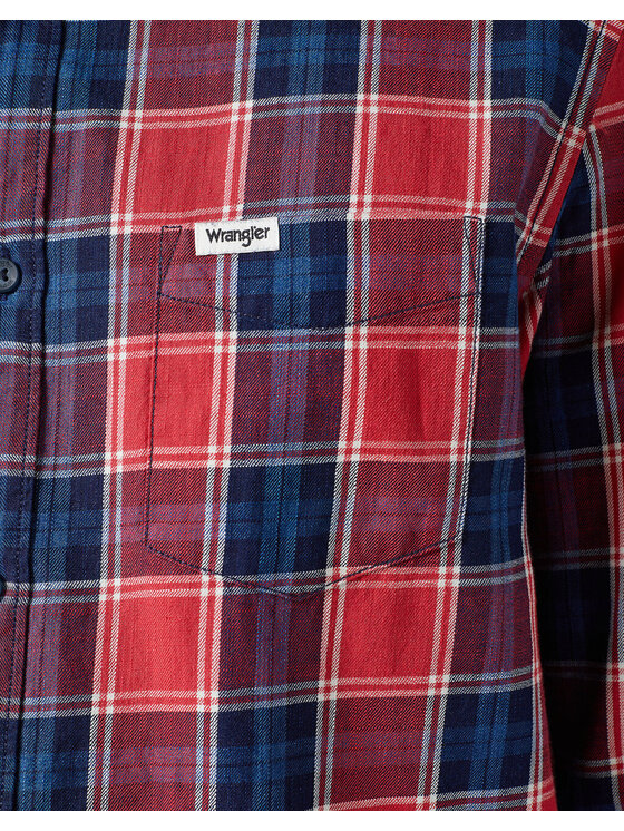 Wrangler Wrangler Camicia LS ONE POCKET SHIRT Rosso Regular Fit