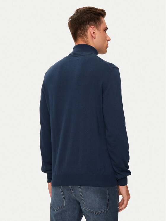 La Martina La Martina Rollkragenpullover ZMS019 YW091 Dunkelblau Regular Fit