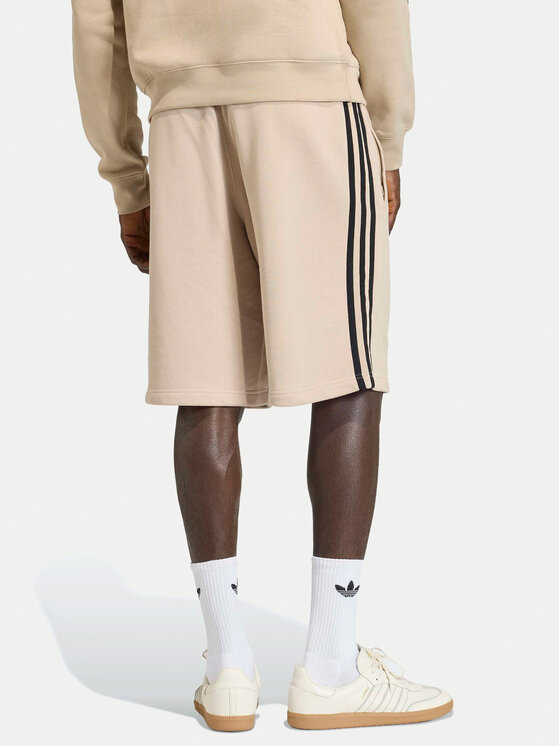 adidas adidas Pantaloni scurți sport 3-Stripes KE6681 Bej Regular Fit