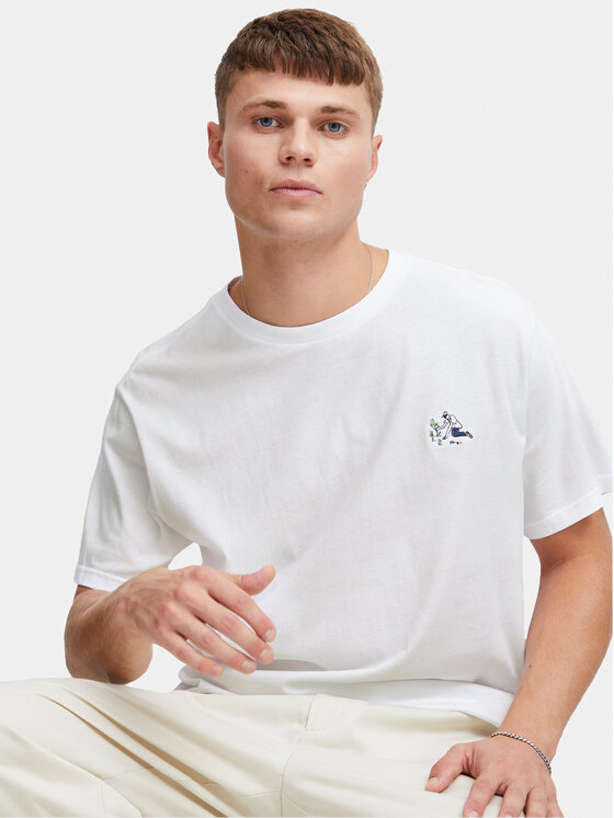 Solid Solid T-shirt Ilias 21108139 Bijela Regular Fit