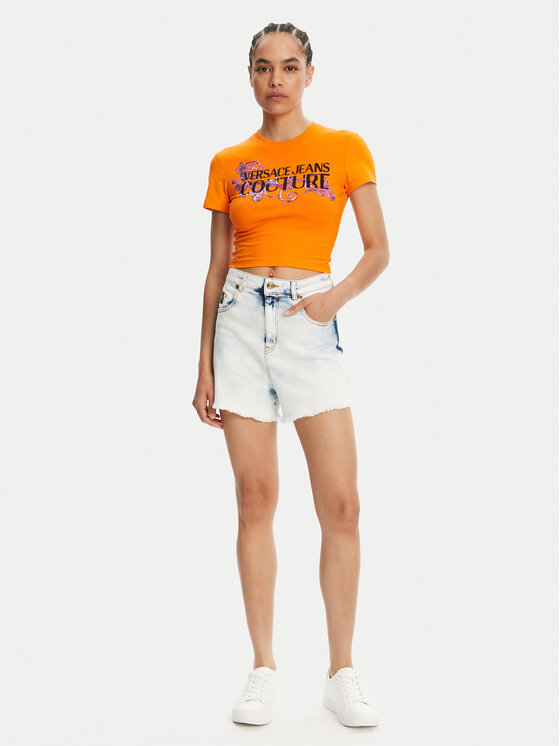 Versace Jeans Couture Versace Jeans Couture Джинсові шорти 78HAD51R Голубий Straight Fit