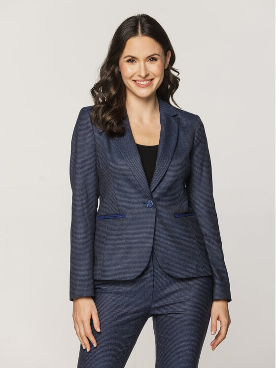 Willsoor Willsoor Marynarka 67900 Granatowy Slim Fit