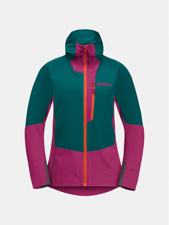 Jack Wolfskin Jack Wolfskin Μπουφάν Softshell Alpspitze Hoody 1307751 Πράσινο Regular Fit