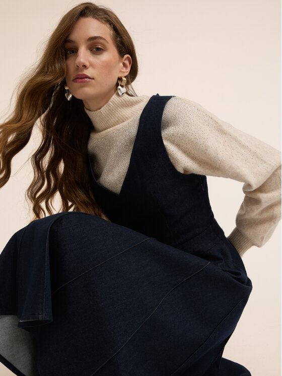 Motivi Motivi Vestito da giorno 7211Q003327N034 Blu Flared Fit