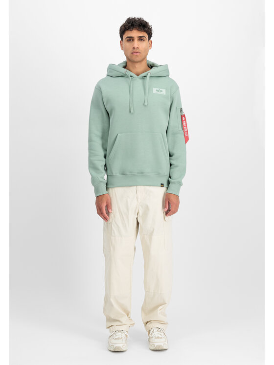 Alpha Industries Alpha Industries Bluza Backprint Hoodie Zielony Regular Fit