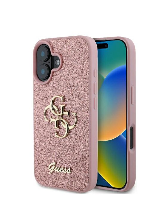 Etui na telefon Guess, Różowe, Apple iPhone 16 Plus