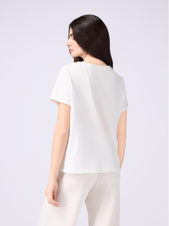 Oltre Oltre T-shirt G429J004242N011 Bianco Regular Fit