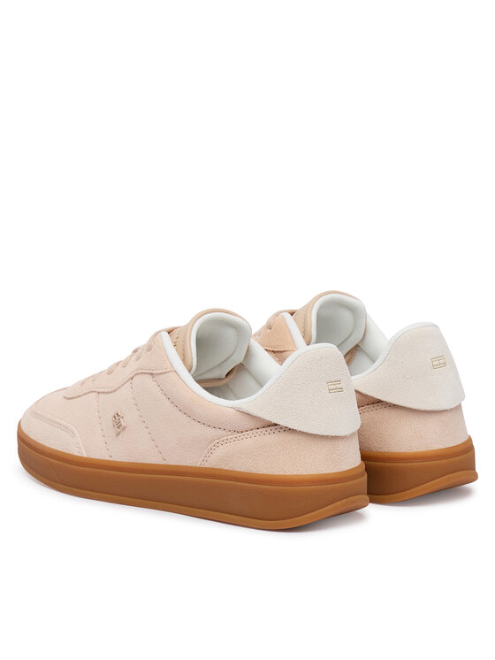 Tommy Hilfiger Tommy Hilfiger Laisvalaikio batai Th Monogram Plaque Suede Trainers FW0FW09180 Rožinė