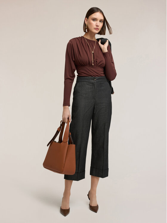 Motivi Motivi T-shirt G038W003532N022 Marrone Regular Fit