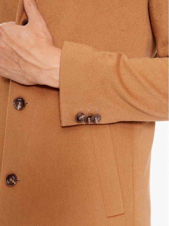 BOSS Boss Vilnonis paltas H-Hyde-C-224 50485199 Ruda Regular Fit