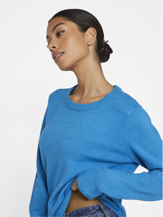 Vila Vila Maglione Ril 14054177 Blu Regular Fit