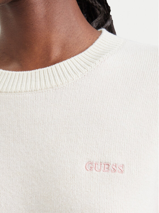 Guess Guess Πουλόβερ V6BR16 Z2278 Κρεμ Regular Fit