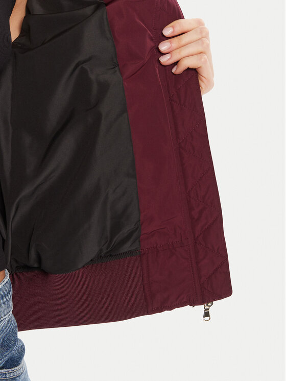 Patrizia Pepe Patrizia Pepe Kurtka bomber 8O0185 A619 Bordowy Regular Fit