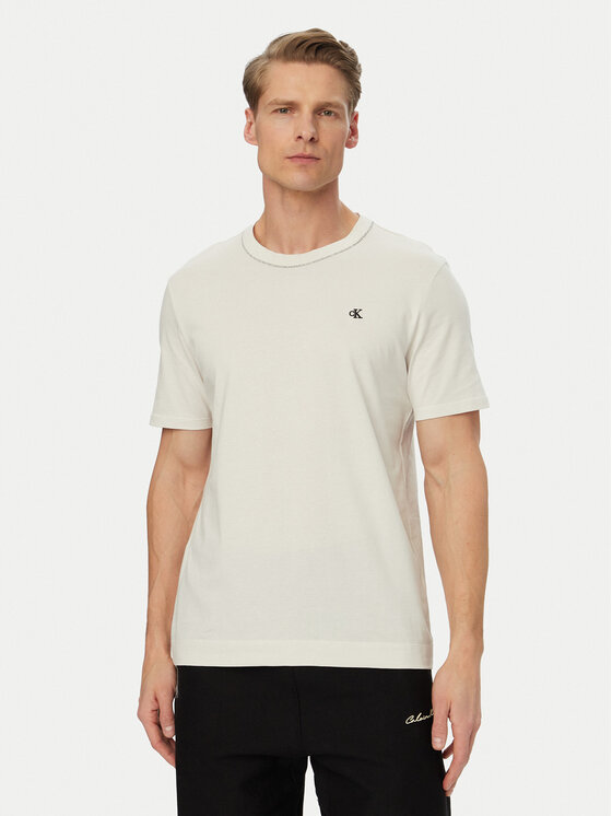 Calvin Klein Tricou LV04LF223G Alb Regular Fit