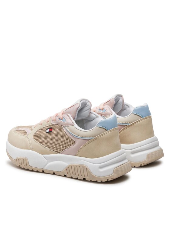 Tommy Hilfiger Tommy Hilfiger Sneakers Low Cut Lace-Up Sneaker T3A9-33218-1696 Beige