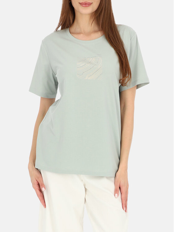 Potis & Verso Potis & Verso T-Shirt Mercy Zielony jasny Regular Fit
