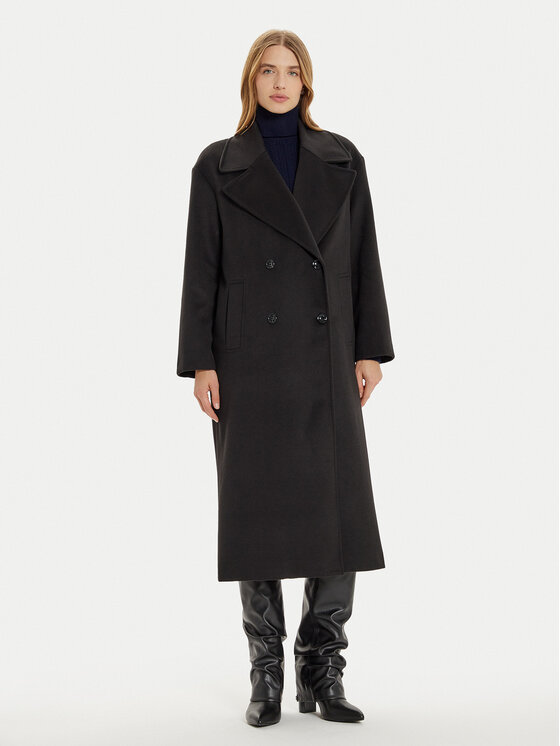 Imperial Zimný kabát KI54IID Čierna Loose Fit