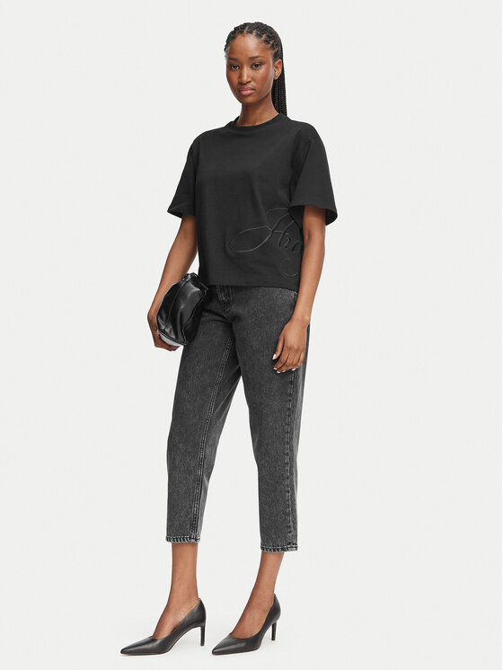 HUGO HUGO T-shirt Duslant 50570677 Crna Oversize
