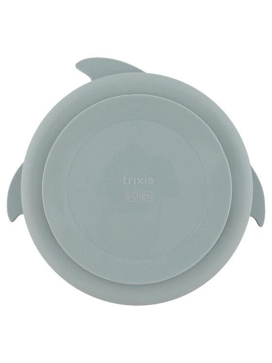 Trixie Baby Trixie Baby Talerz Silikonowy Talerz Trójdzielny z Przyssawką - Rekin Błękitny