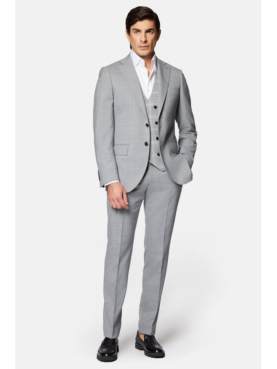 Lancerto Lancerto Garnitur Torreon GA073124000015 Szary Slim Fit