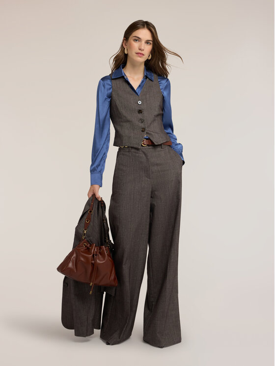 Motivi Motivi Koszula L030Q100100N0V2 Szary Slim Fit
