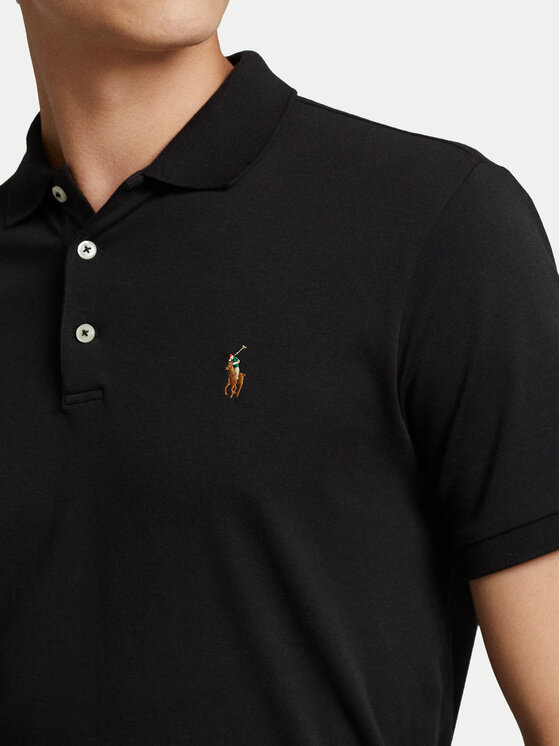 Polo Ralph Lauren Polo Ssl 710713130001 Czarny Slim Fit | Modivo.pl