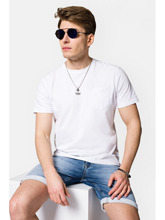 Lancerto Lancerto T-Shirt Roth TS073123000011 Biały Regular Fit