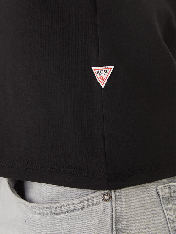 Guess Guess Tricou F6GI02 J1314 Negru Slim Fit