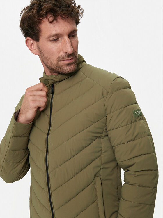 Guess Guess Dūnu jaka M4YL05 WG9O2 Zaļš Regular Fit