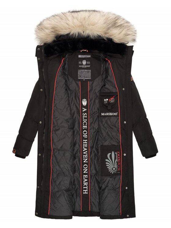 Marikoo Marikoo Kurtka zimowa Schneesternchen Czarny Casual Fit