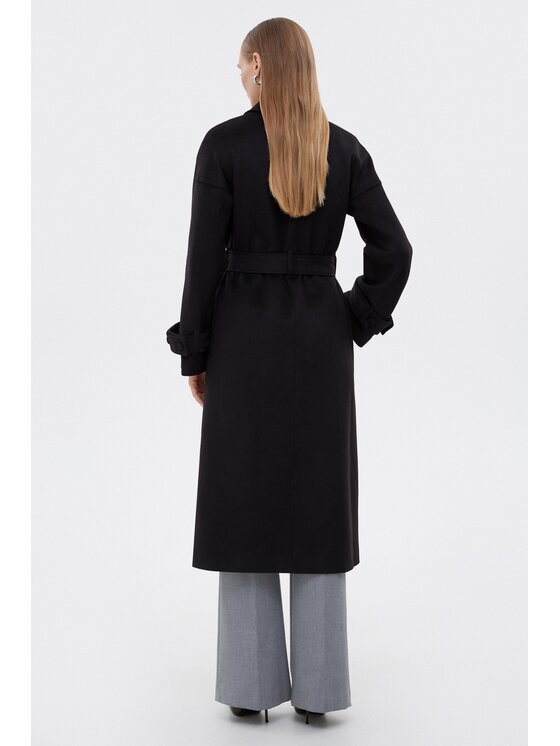 Estro Estro Cappotto ER00115599 Nero Loose Fit