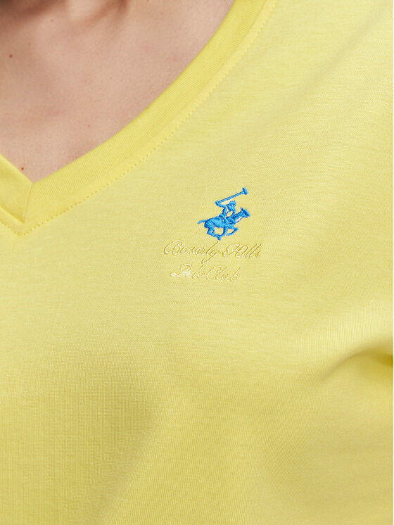 Beverly Hills Polo Club Beverly Hills Polo Club T-Shirt P-SS26W-TS5165188 Κίτρινο Regular Fit