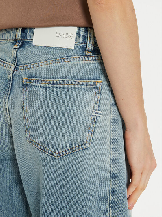 ViCOLO ViCOLO Džínsy DS0114 Modrá Wide Leg