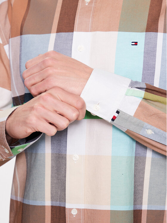 Tommy Hilfiger Tommy Hilfiger Πουκάμισο Oxford Tartan MW0MW30667 Έγχρωμο Regular Fit