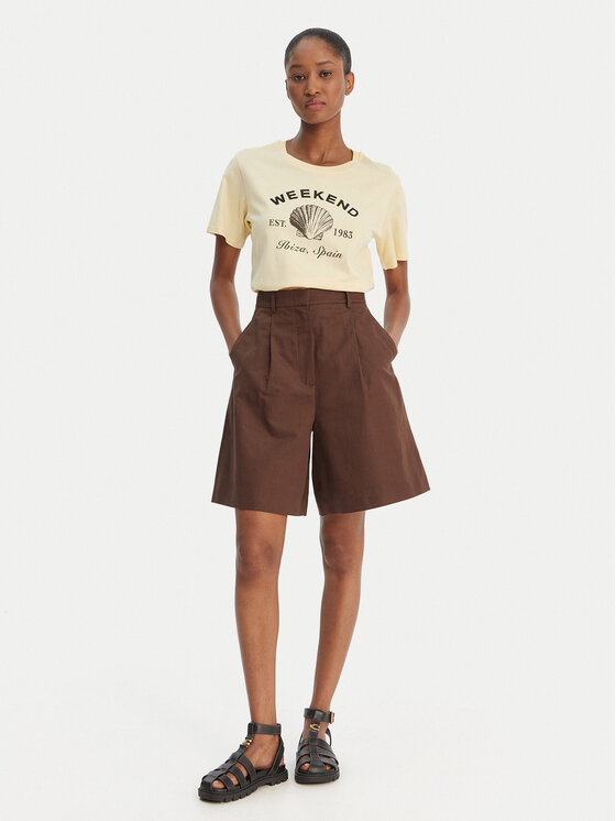 Weekend Max Mara Weekend Max Mara Tricou Bora 2615971042 Galben Regular Fit