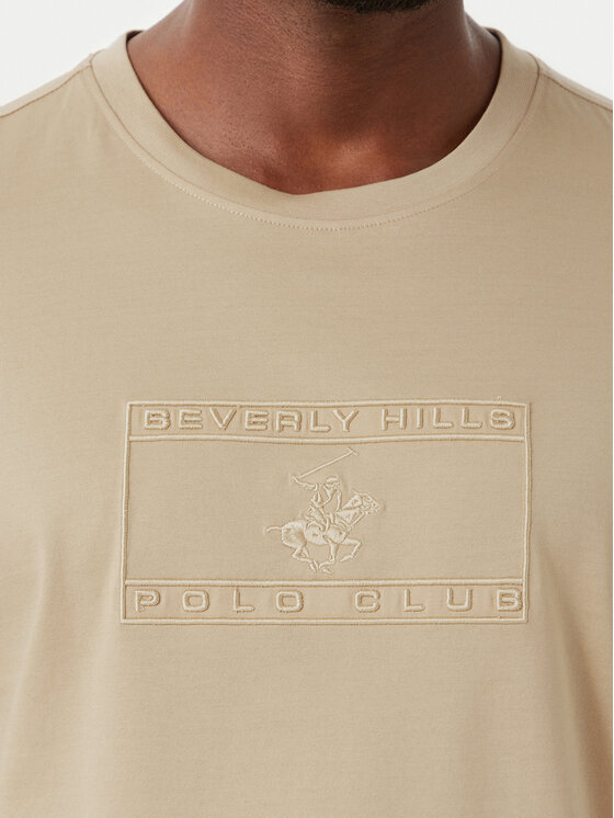 Beverly Hills Polo Club Beverly Hills Polo Club Tricou P-FW26M-TS1536 Bej Regular Fit