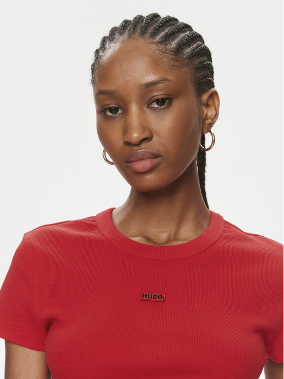 HUGO Hugo T-shirt Deluisa_1 50508636 Rosso Slim Fit