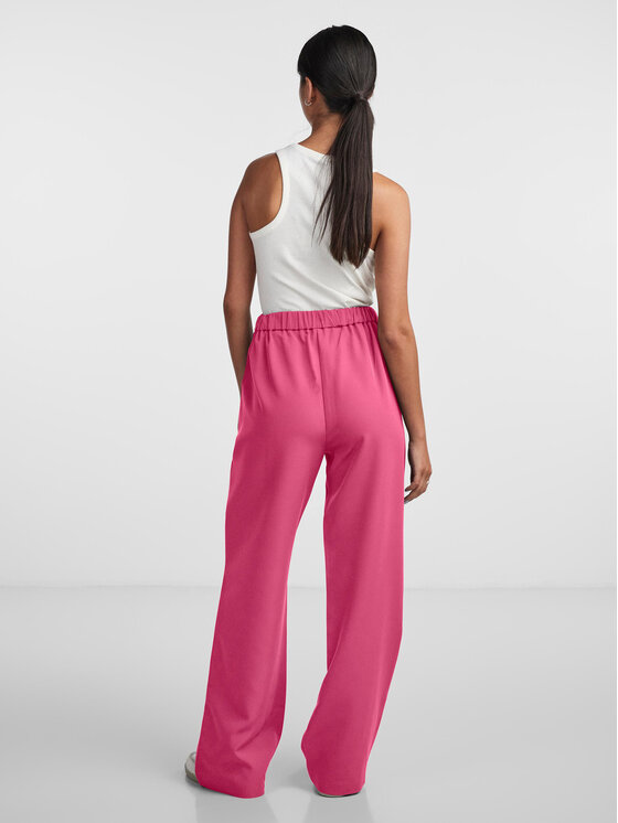 Pieces Pieces Hlače iz tkanine Bossy 17140744 Roza Loose Fit