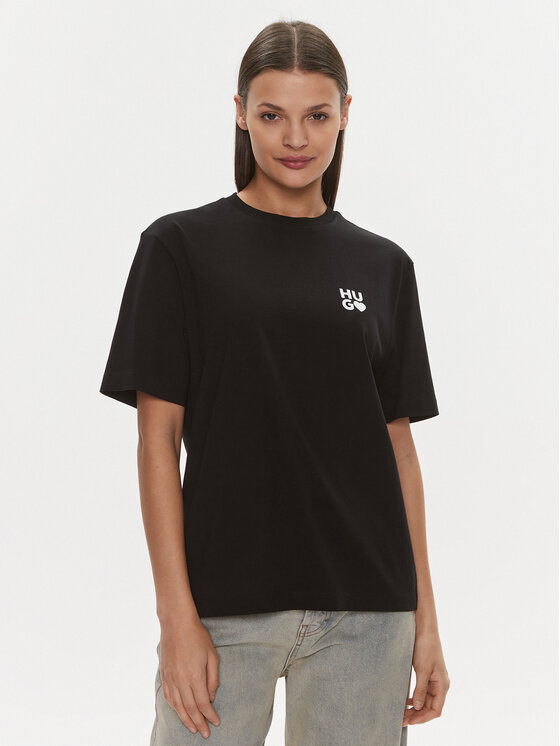 HUGO Hugo Футболка Dashire_4 50489198 Чорний Regular Fit