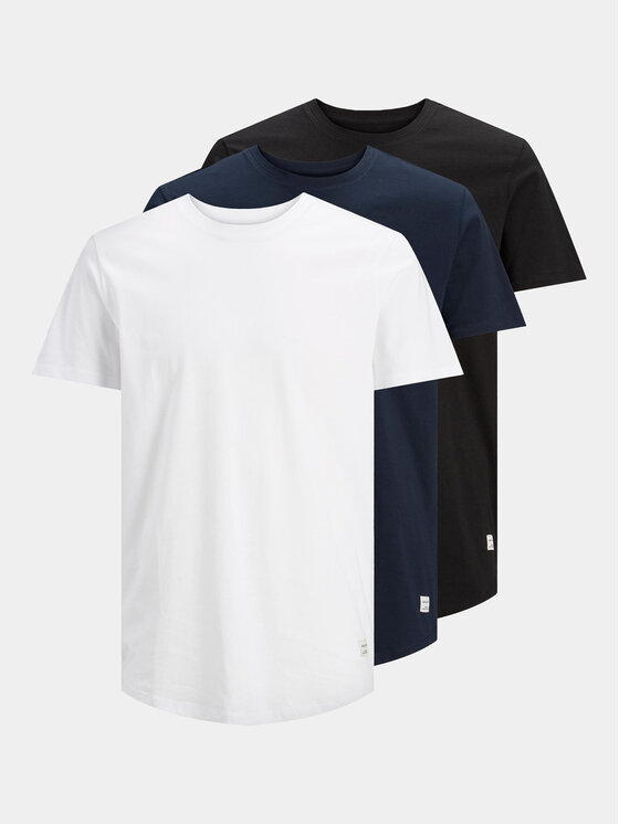 Jack&Jones Jack&Jones Set od 3 majice Noa 12191765 Bijela Regular Fit