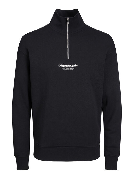 Jack&Jones Jack&Jones Majica dugih rukava Vesterbro 12241777 Crna Relaxed Fit