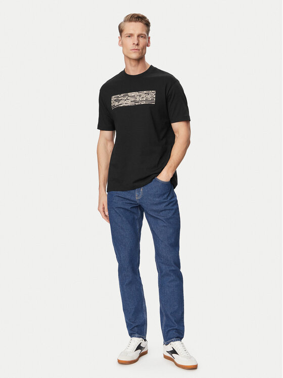 Karl Lagerfeld Jeans Karl Lagerfeld Jeans T-Shirt B2M17053 Černá Relaxed Fit