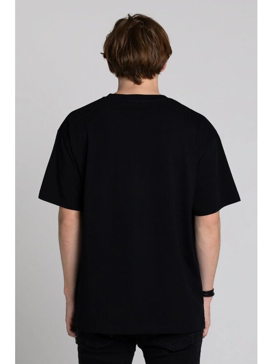 Chiara Wear Chiara Wear Bluzka T-shirt bawełna z recyklingu oversize Czarny Oversize