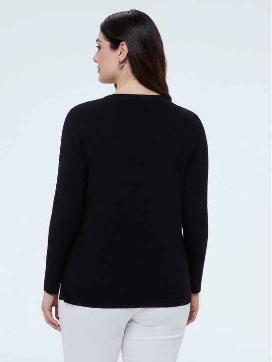 Fiorella Rubino Fiorella Rubino Sweter M250L008455N033 Czarny Regular Fit